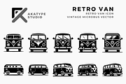 Retro Van Icon Vector, an Icon by Akatype Studio (Thumbnail 1 of 3)