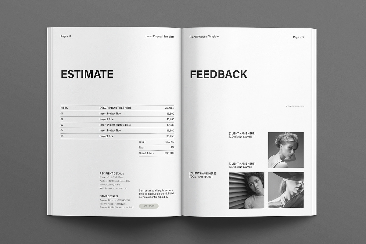 Brand Proposal Template, a Brochure Template by E-Type (Photo 6 of 7)