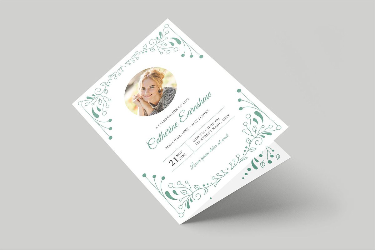 Funeral Program Brochure Template, a Flyer Template by BrandPacks (Photo 4 of 7)