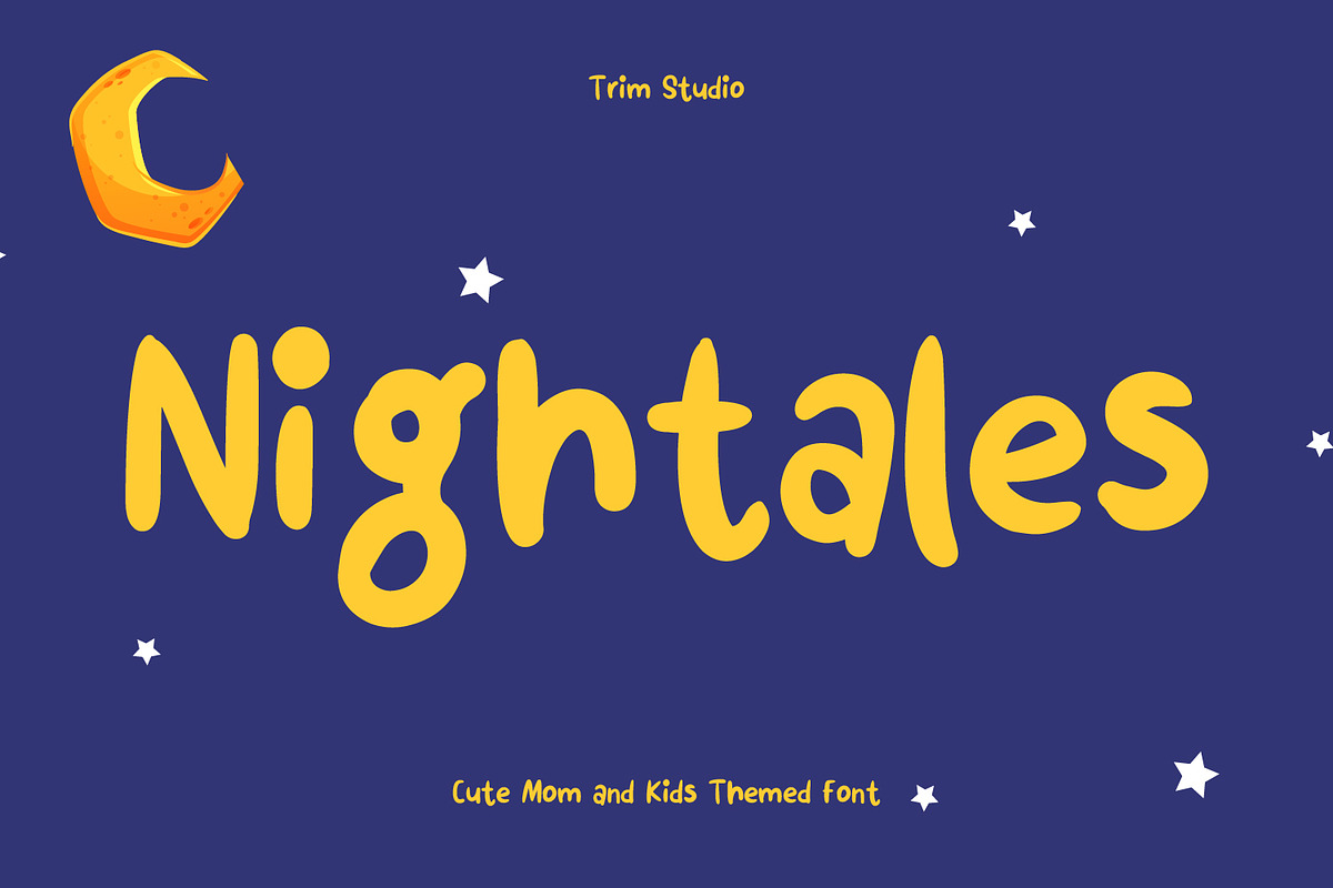 Nightales - Halloween Cute Font, a Handwritten Font by TrimStudio (Photo 1 of 12)