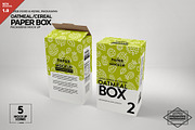 Paper Oatmeal Box Packaging Mockup, a Cups & Container Mockup by INCDesign (Thumbnail 1 of 14)