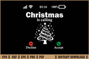 Christmas is Calling Holiday SVG, a Seasonal Illustration by Handy Arts Studio (Thumbnail 1 of 3)