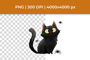 Halloween Black Cats Clipart Bundle, an Animal Illustration by InkyQueenArt (Thumbnail 2 of 5)