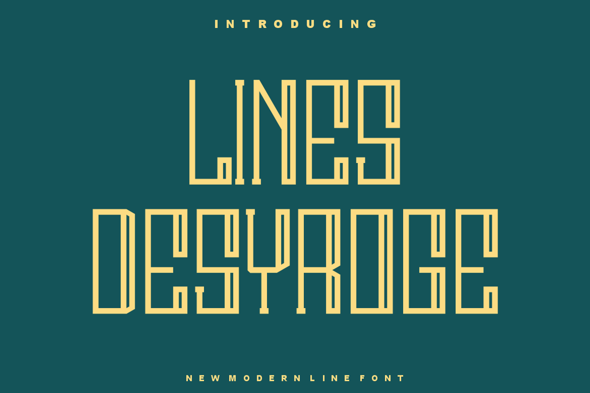 Lines Desyroge - Font, a Sans Serif Font by artchiles_design