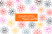 Flower Retro | Symbols Fonts, a Symbol Font by Sirinart (Thumbnail 1 of 6)