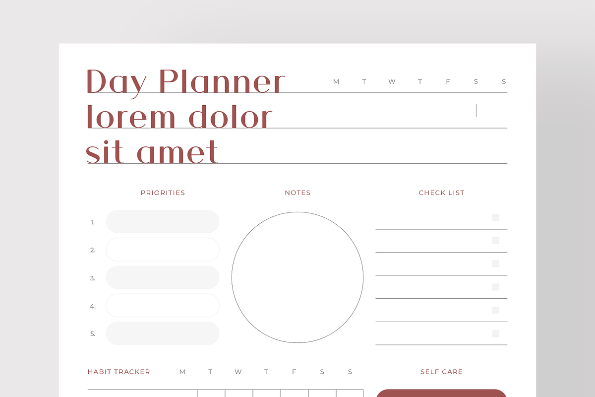 Creative Daily Planner, a Stationery Template by Filip Studio (Photo 2 of 6)