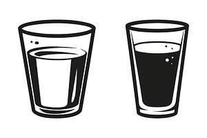 Two drinking glasses silhouettes, an Object Graphic by Billah Hub