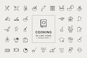 Cooking and kitchen utilities icons, an Outline Icon by mayrum (Thumbnail 1 of 3)