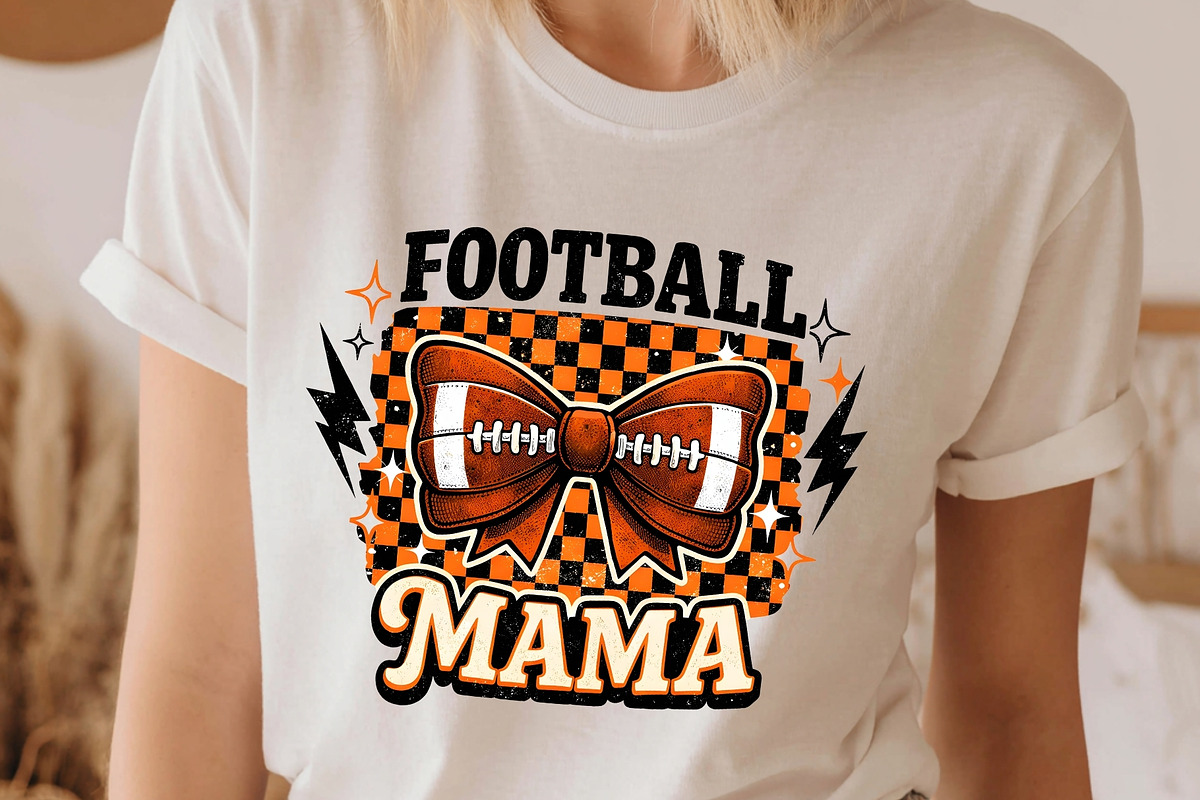 Football Mama Png Tshirt Bow Sports, a Sport Illustration by SugarCloudStudioArt (Photo 2 of 6)
