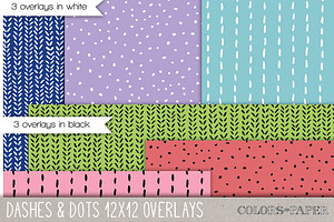 Dashes & Dots 12x12 Doodle Overlays