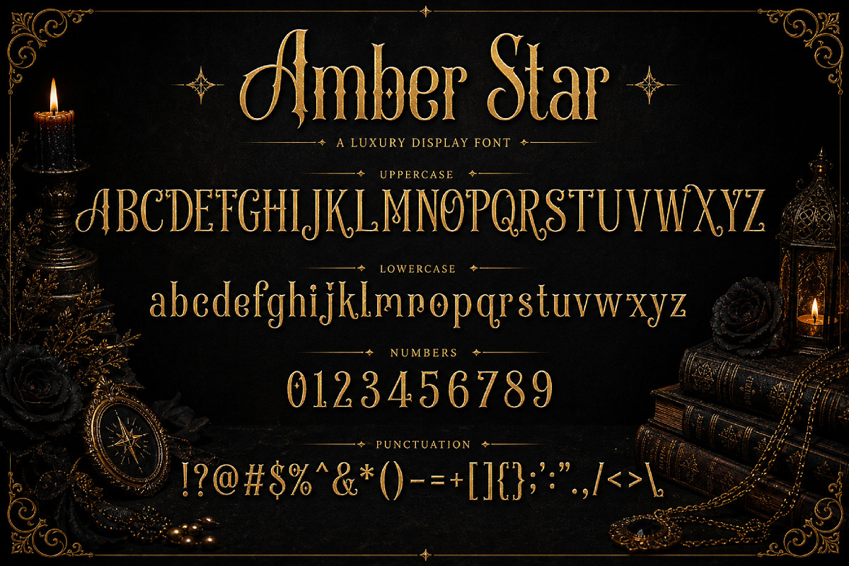Amber Star, a Sans Serif Font by Wow Magic (Photo 4 of 4)