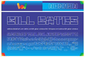 Bill Gates Windows Font, a Font by weknow