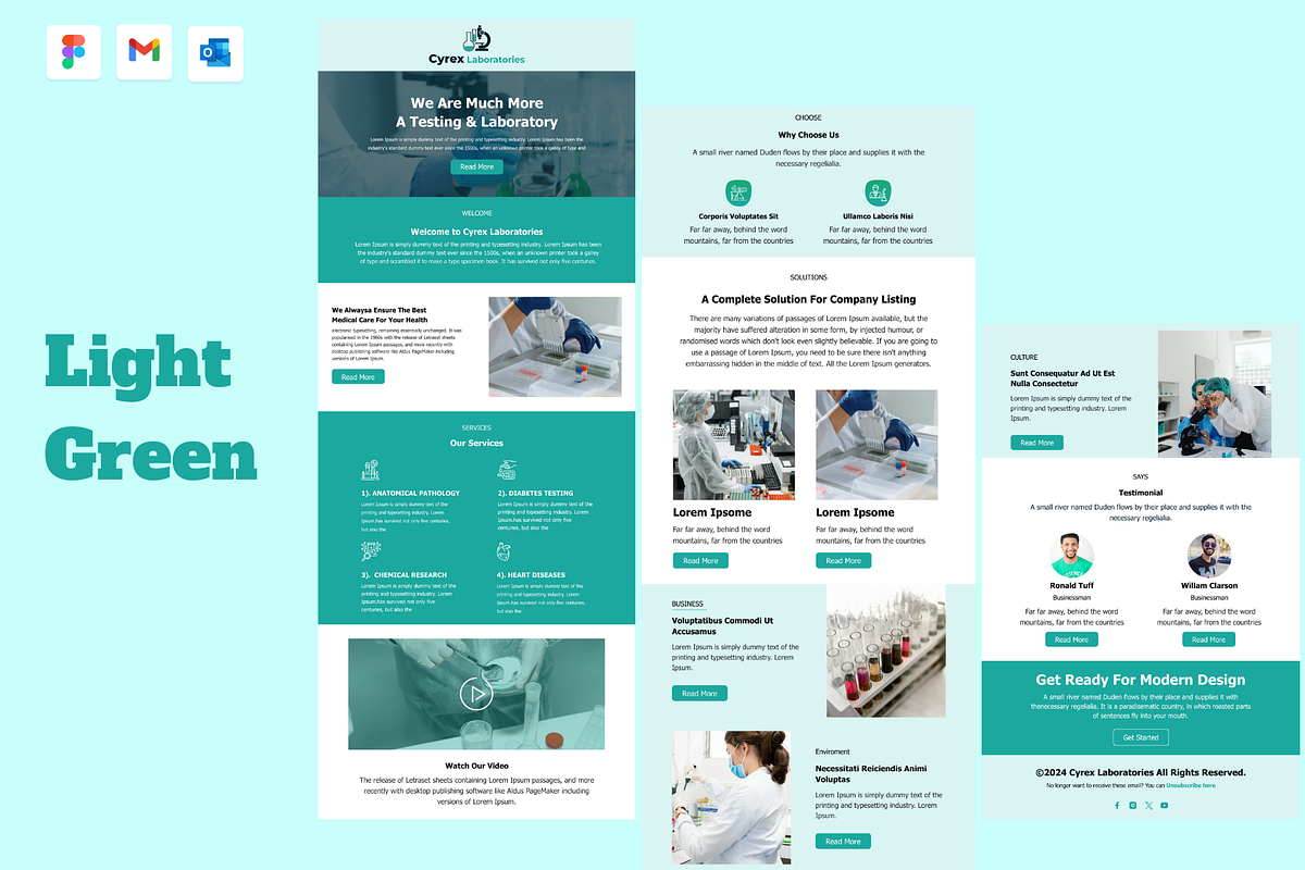 Cyrex Laboratory - Figma Designs, an Email Template by Lucid_Solutions (Photo 3 of 8)
