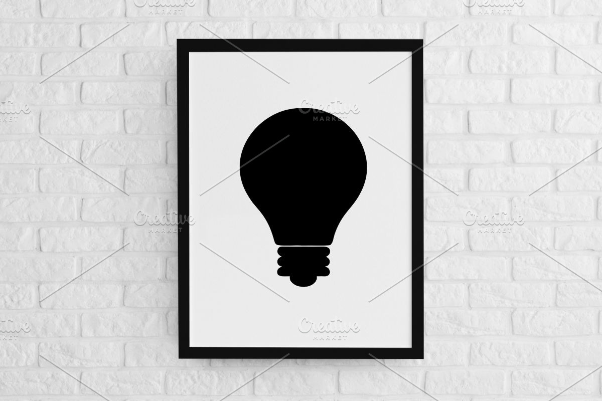 Lightbulb Silhouette SVG, a Technology Illustration by newminddesign (Photo 2 of 3)