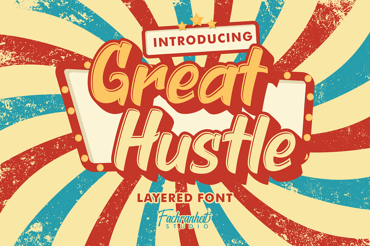 Great Hustle, a Font by Fachranheit Studio (Photo 1 of 10)