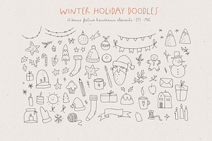 Wintery Holidays Font Duo, Logos