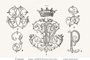 Antique Vintage Monogram Initial P, an Object Graphic by Antique Monograms (Thumbnail 4 of 4)