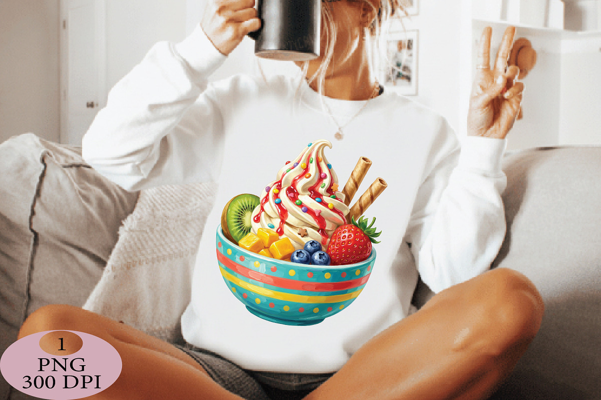Colorful Frozen Yogurt with Toppings, an Illustration by Daily.Designs (Photo 4 of 5)