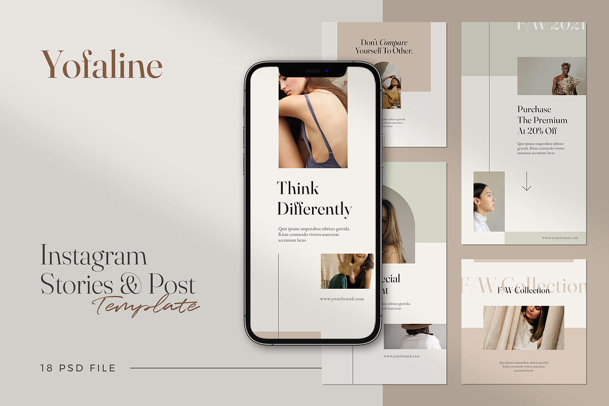 Yofaline - Instagram Stories & Post, a Social Media Template by Creatchees.std (Photo 1 of 4)