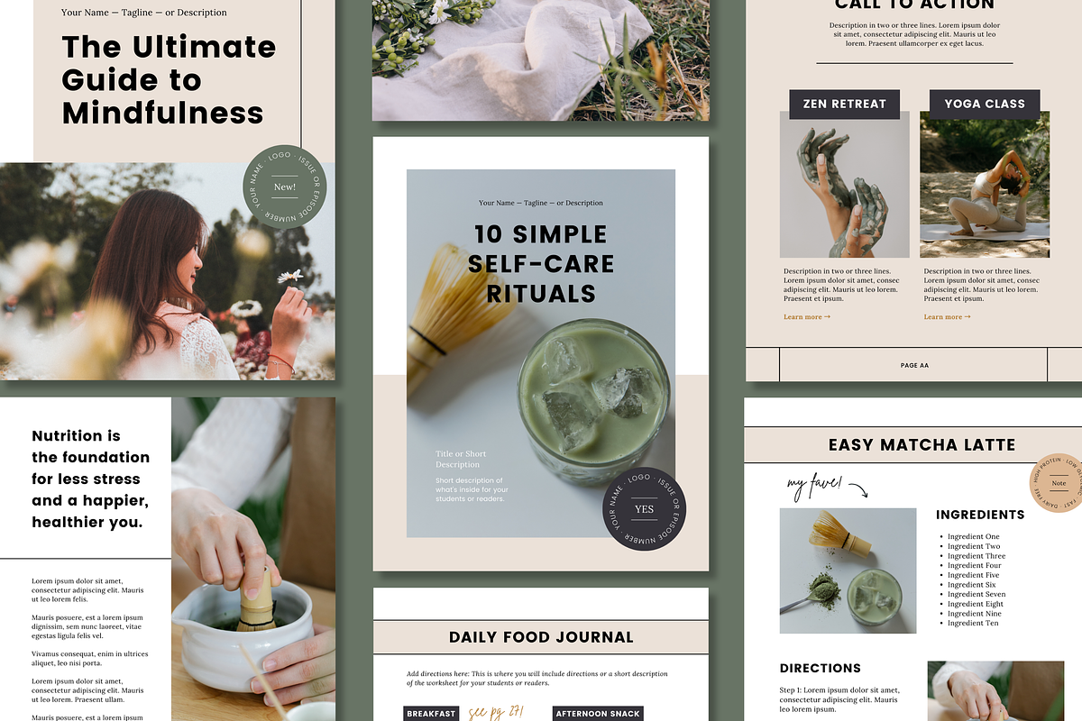 Olive | Canva Workbook Template, a Magazine Template by Erin Cassidy (Photo 7 of 10)