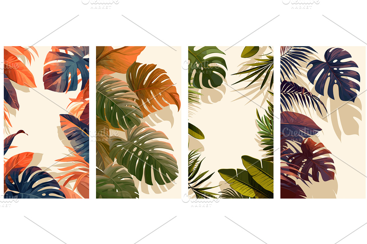 tropical leaves background. tropics, an Object Illustration by Stock-Smart-Start
