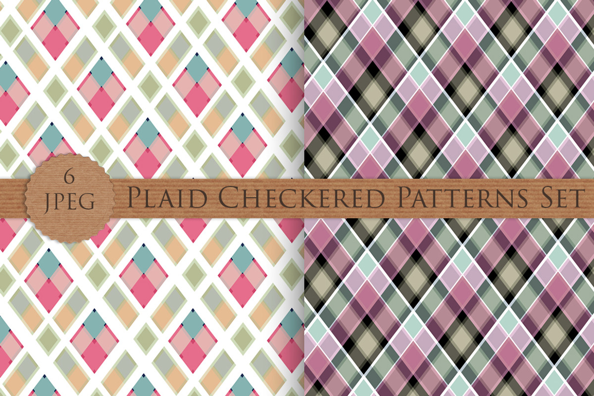 SALE! Plaid Checkered Patterns Set, a Pattern Graphic by Futurel (Photo 3 of 4)