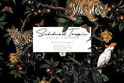 Vintage Tropical Jungle Pattern, a Pattern Graphic by Luiz da Rolt Grathwohl (Thumbnail 1 of 17)
