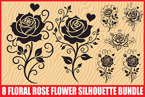 Elegant Rose Flower Bundle, an Illustration by Gfx_Store