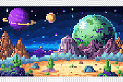 Alien Planet Pixel Art Background, a Background Graphic by minhm2m (Thumbnail 8 of 12)