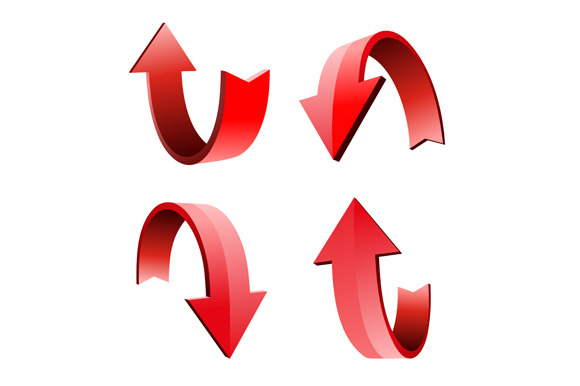 Set Of 3D Arrows