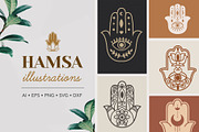 21 Hamsa Illustrations, an Illustration by Oh so Lively (Thumbnail 1 of 4)