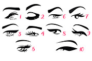 Eyeliner and Mascara Eye Vector, an Illustration by esylvia (Thumbnail 2 of 3)