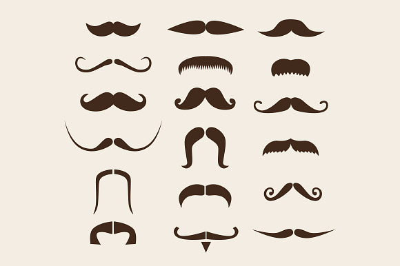 18 Moustache Icons