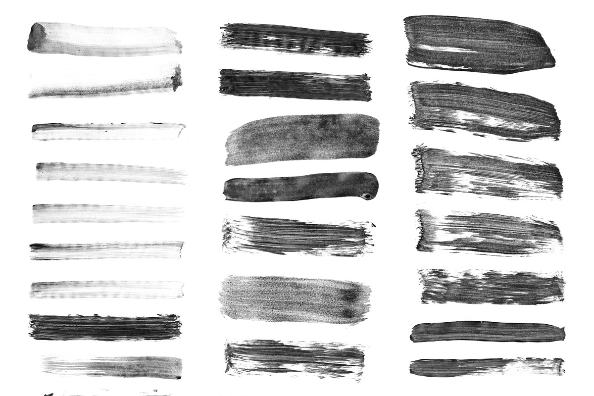 163 Wet Paint Strokes - Brush Set preview 3