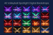 Volleyball Spotlight Backdrops, a Background Graphic by 3Motional (Thumbnail 9 of 15)