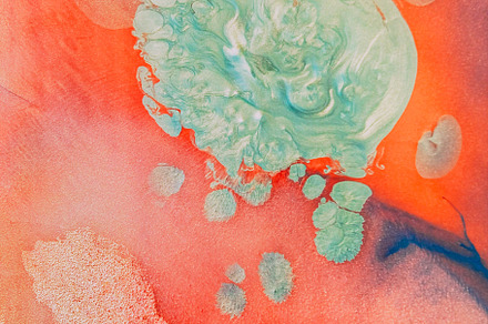 Paint drop ink mix in water red green glitter blot, a Background Photo by Photo Drive Studio