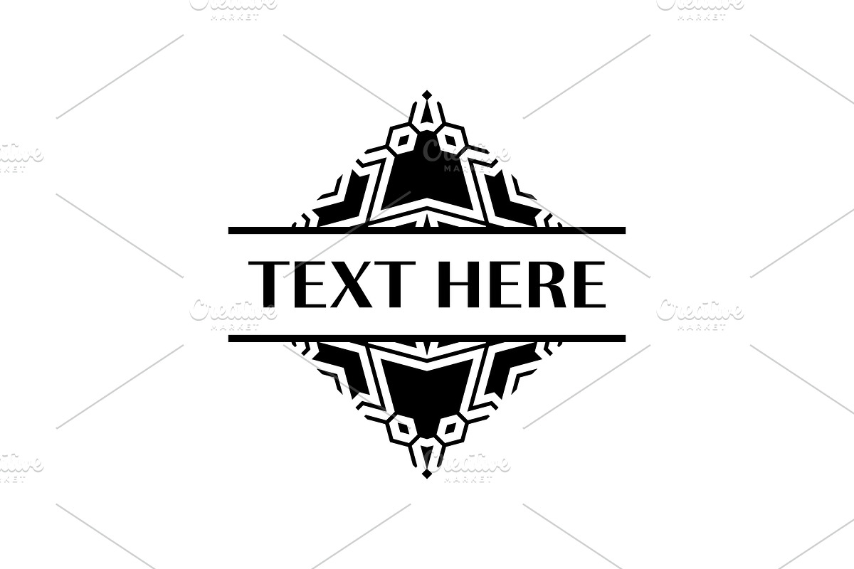 Symmetrical Line Art Frame Elegant, a Branding & Logo Template by Rasagama Studio