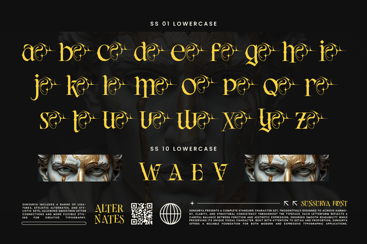 Sunsurya Blackletter Typeface, a Blackletter Font by alit design (Photo 6 of 19)