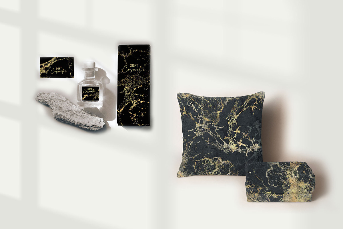 Gold & Black Tone Marbles, a Background Graphic by Suna Kosem (Photo 8 of 10)