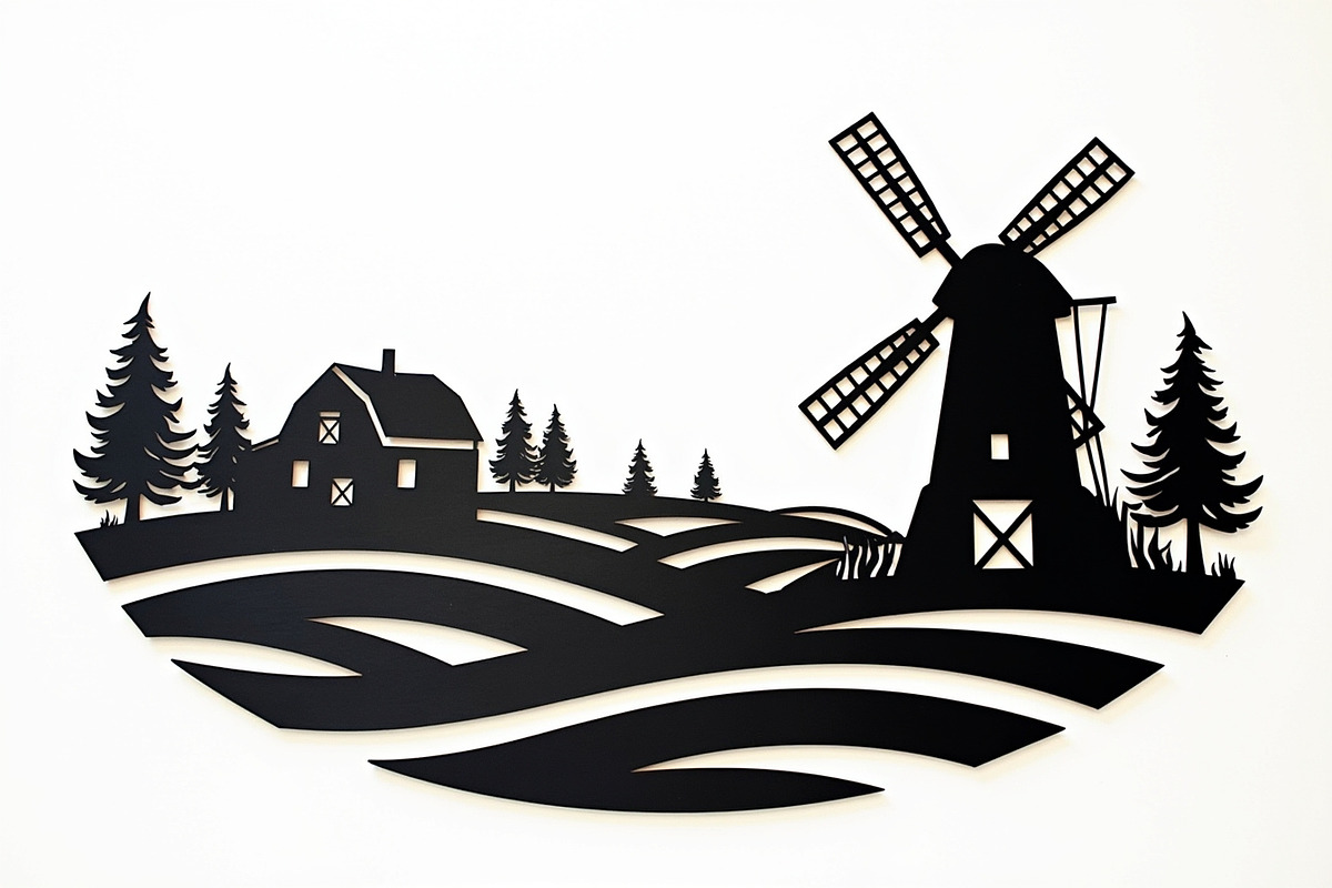 Dutch Windmill Field Set, an Illustration by BIPLOB EXPERT (Photo 4 of 10)