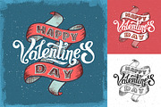 Vintage poster for valentines day, a Texture Illustration by yurlick (Thumbnail 1 of 2)