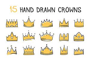 15 Hand Drawn Crowns