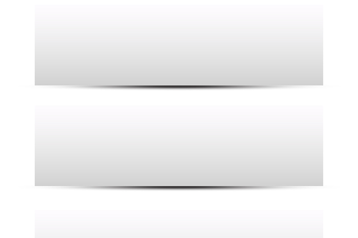 Blank Banner Box with Shadow Vectors
