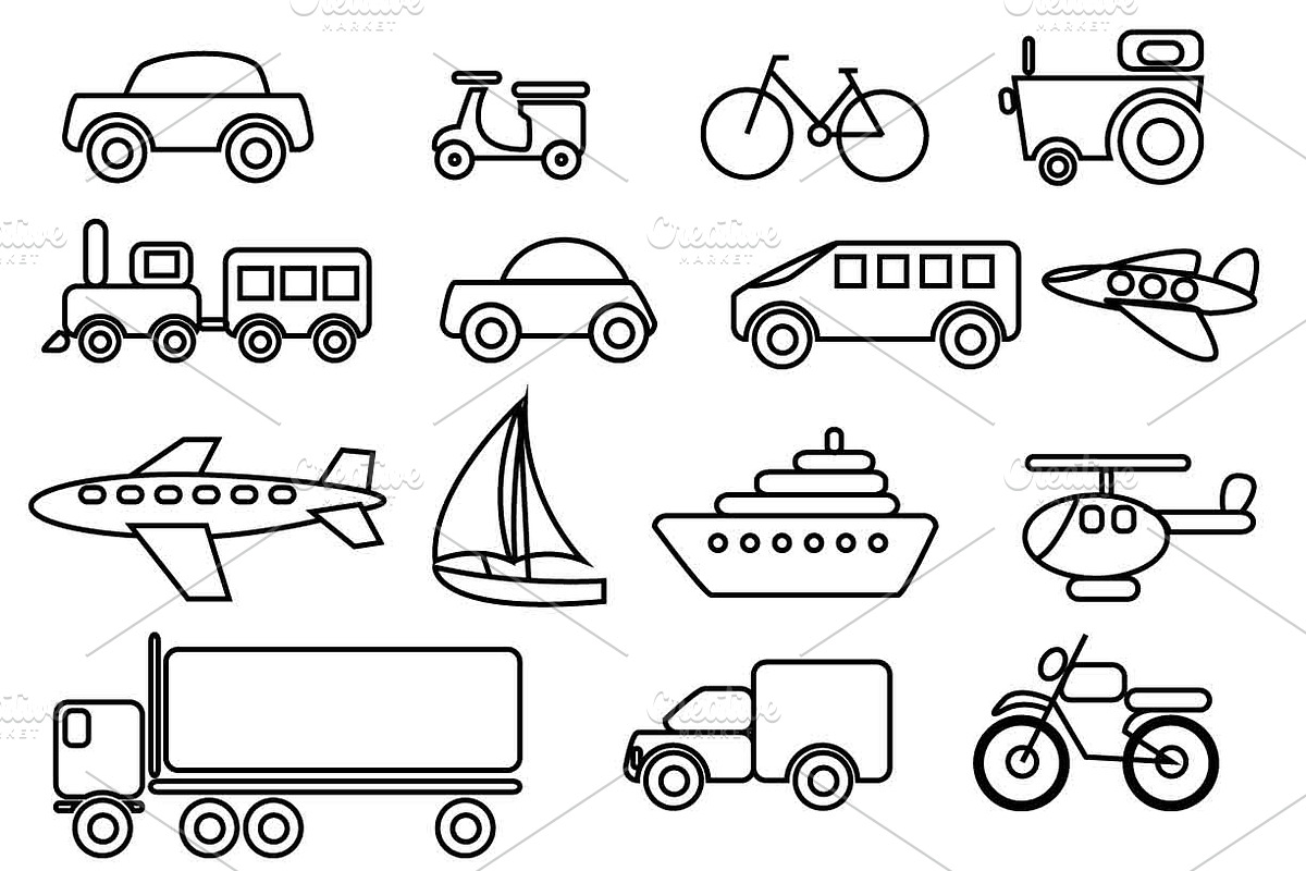 Transportation Vector Clip art set, a Transportation Illustration by Responsive Business Theme (Photo 1 of 2)