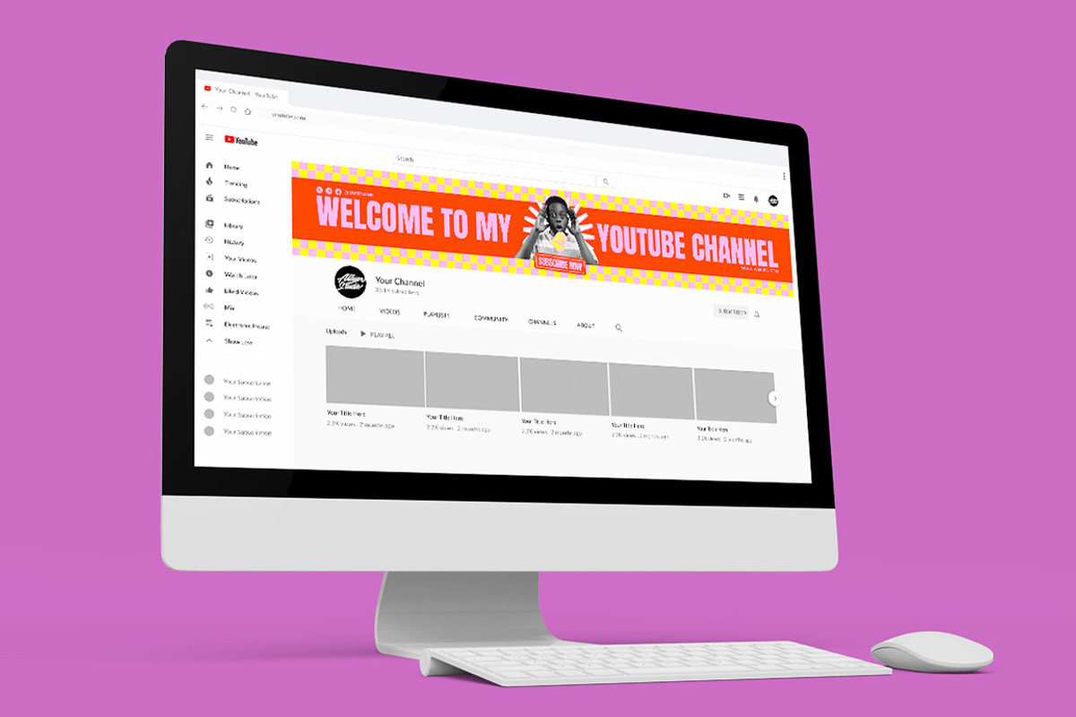 Podcast Talk Retro Youtube Thumbnail, a Social Media Template by Attype (Photo 3 of 5)