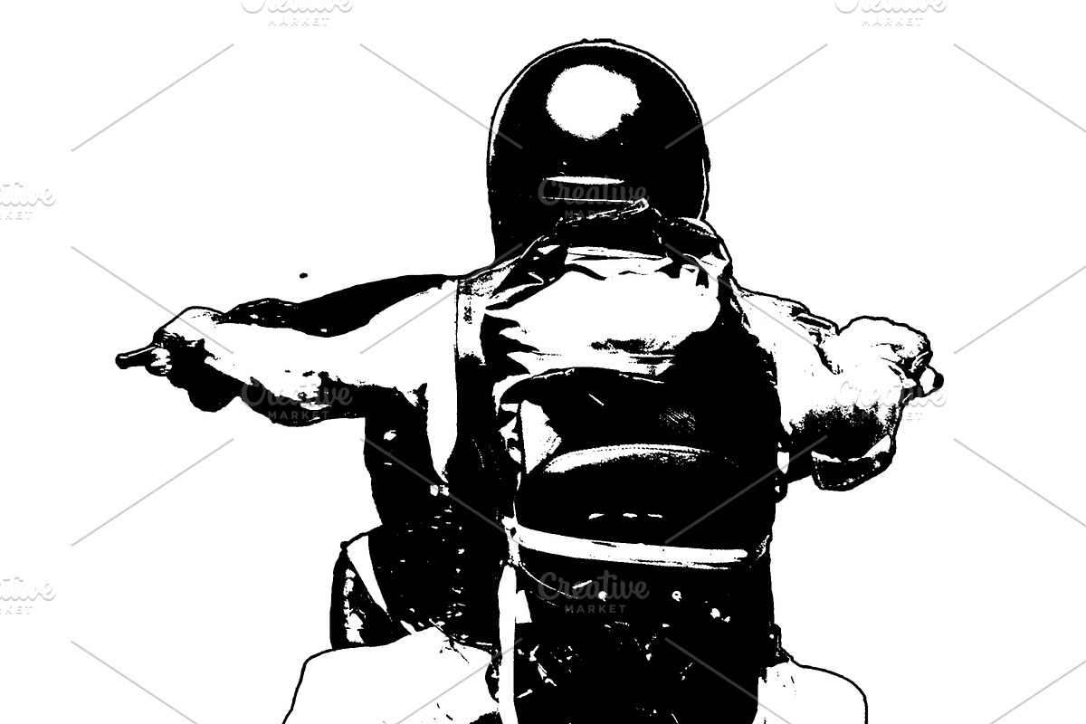 Person at motorcycle traveling, a Transportation Illustration by DanFLCreativo