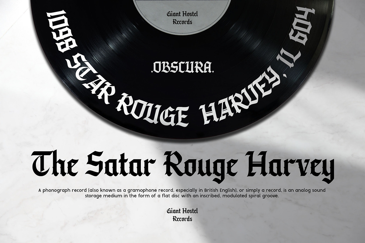 Giant Hostel, a Blackletter Font by Typia Nesia (Photo 7 of 10)
