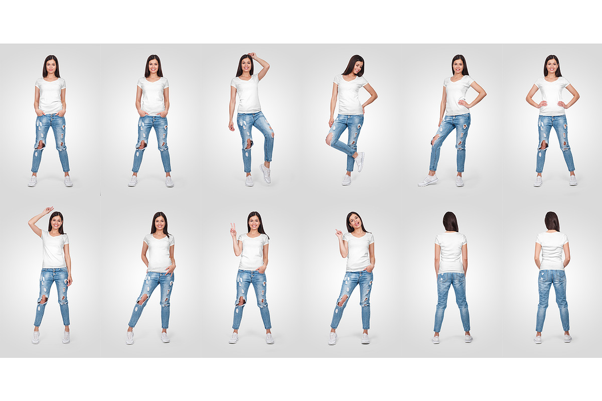 Female V-Neck T-Shirt Mockup Vol 2, a Shirt Mockup by Hi, Mock-Up! (Photo 10 of 10)