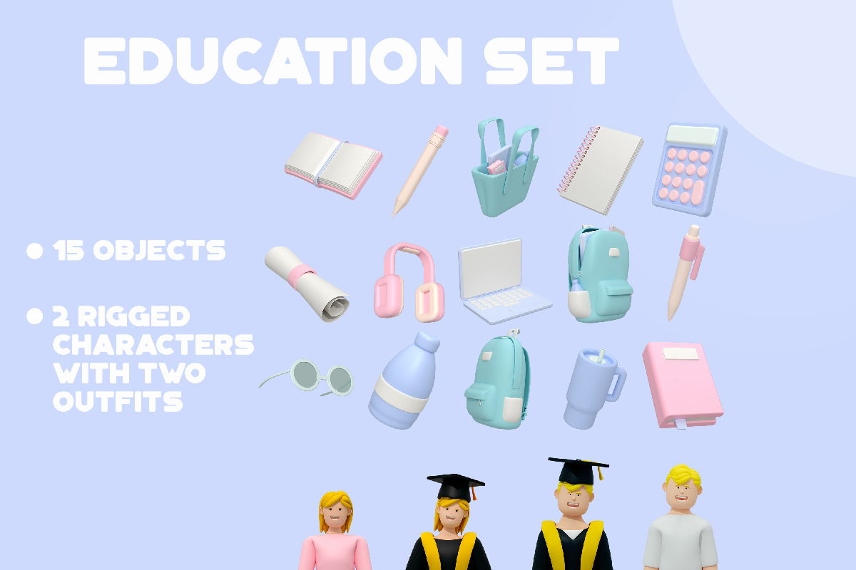 Education Set 3D model, an Object 3D Model by Artem Varnitsin (Photo 1 of 6)