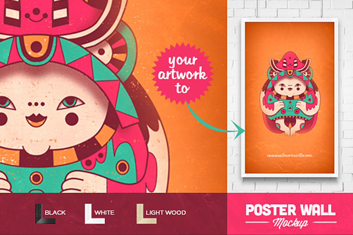 Poster and Flyer Wall Mockup, a Print Template by eamejia (Photo 1 of 5)